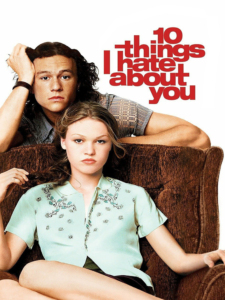 The movie cover of 10 Things I Hate About You.