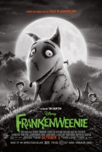 The movie cover of Frankenweenie. 