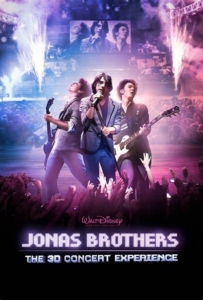 The movie cover of the Jonas Brothers Concert Experience.