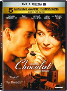 The movie cover for "Chocolat."