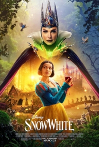 Movie poster for the 2025 live action remake of Snow White.